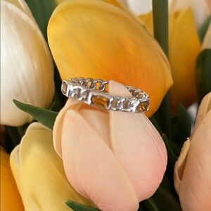 Elegant Silver and Genuine Citrine Gemstone Ring NWOT